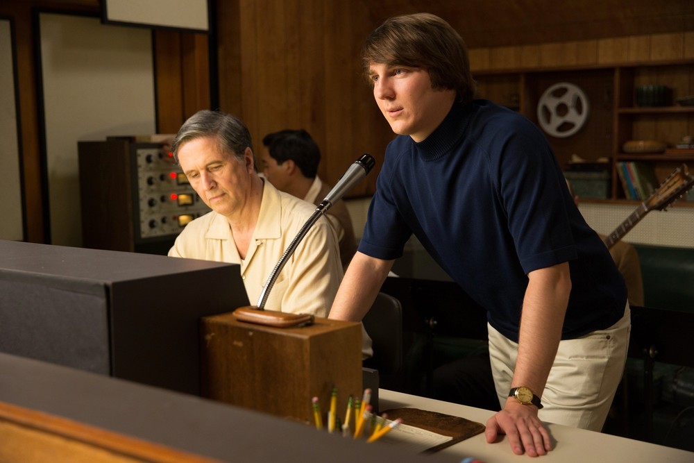 Paul Dano as the young Brian Wilson on the talkback mic in  Love &amp; Mercy.